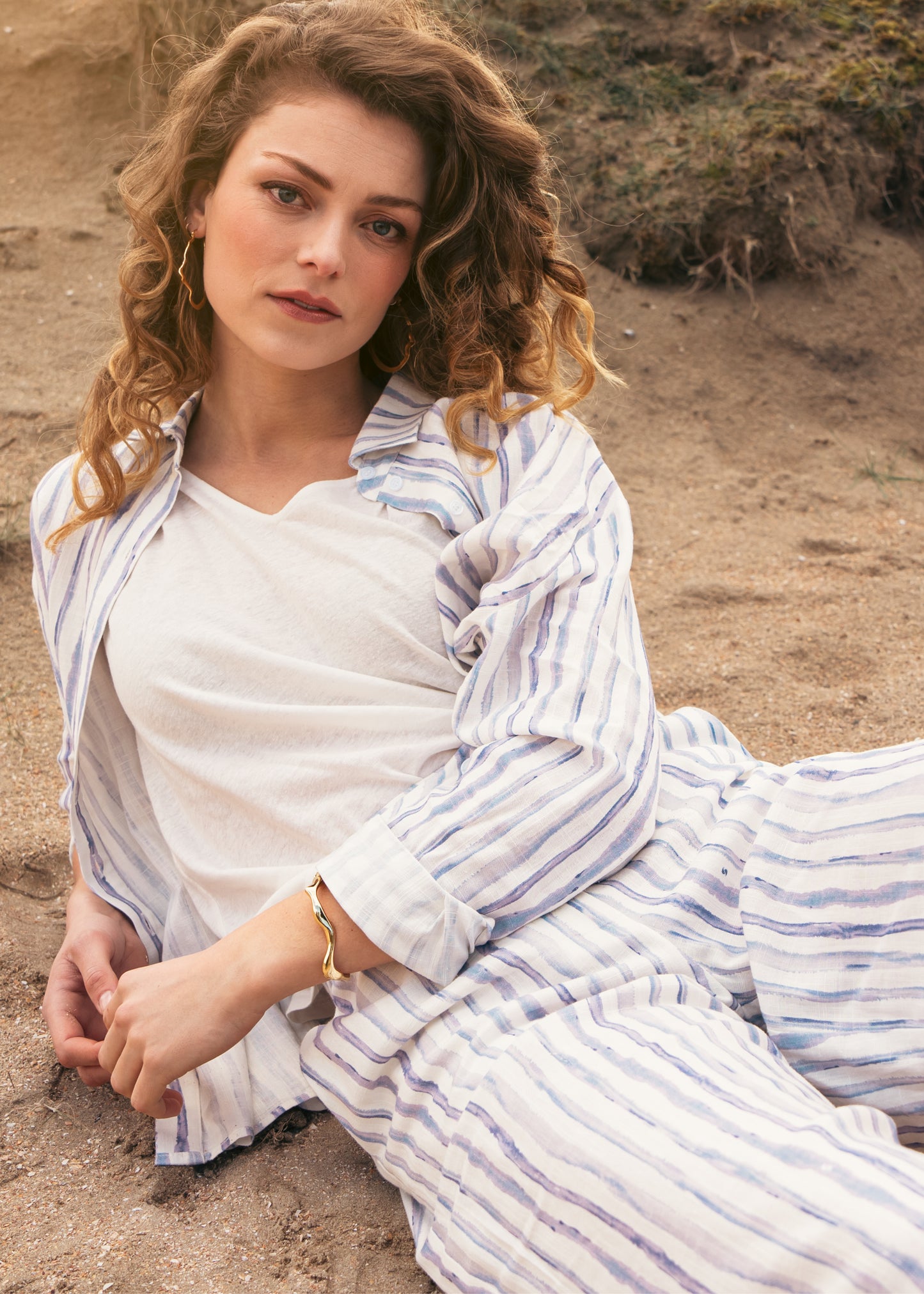 Latina Blouse Blue Calcite