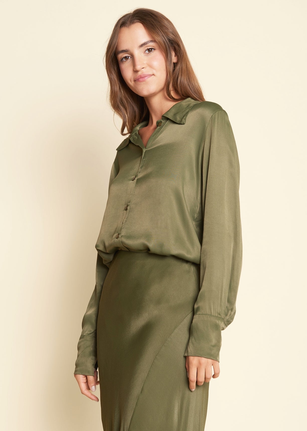 Ganzia Olijf Groene Rok
