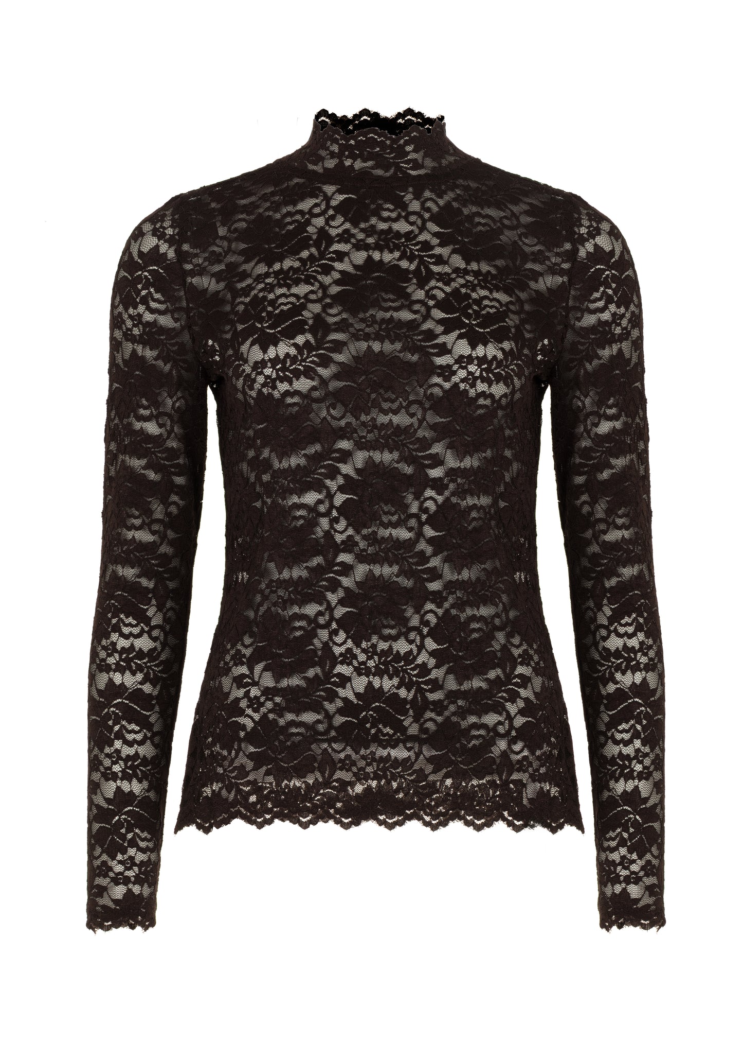 Jeanne Lace Top - Cacao