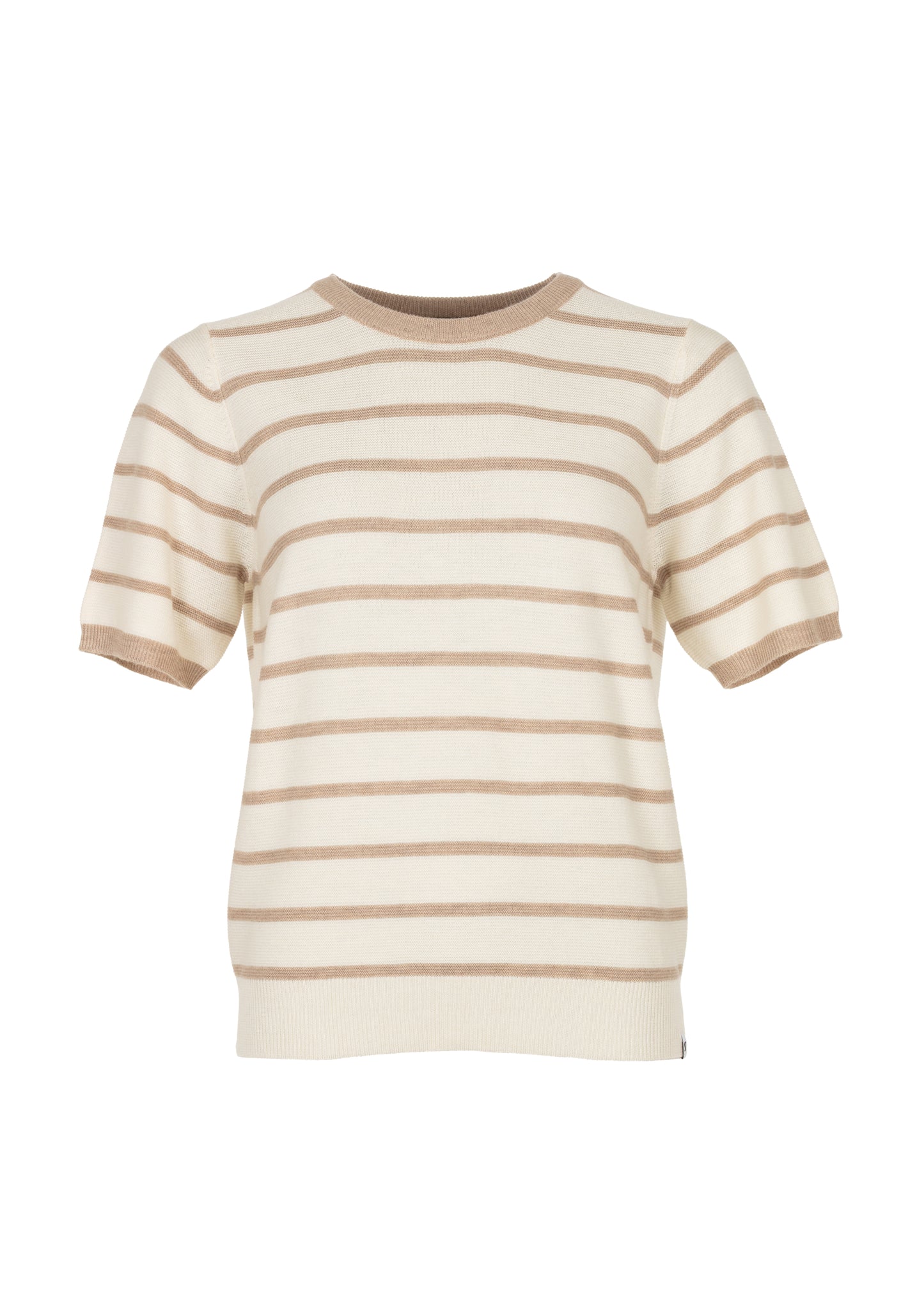 Lenka SS Top Ecru White Taupe