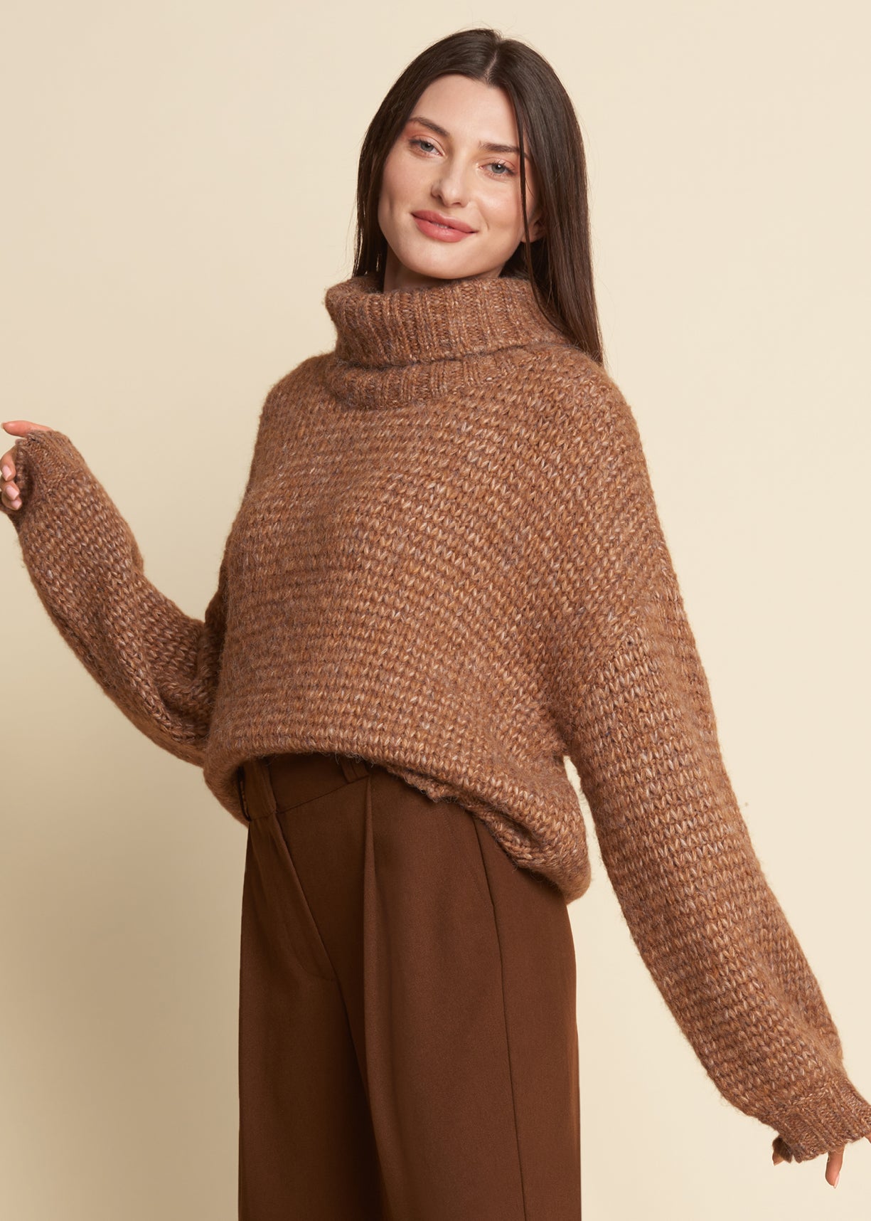 Miley Sweater Brown Sugar Mel