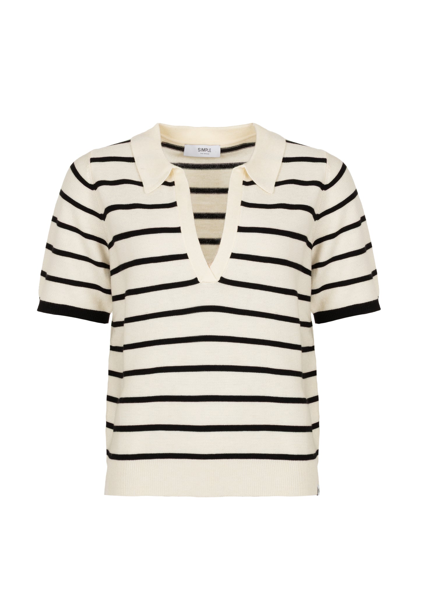 Polka SS Top Ecru White Black