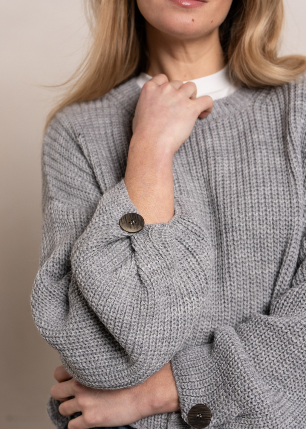 Freda Knit - Light Grey Melange