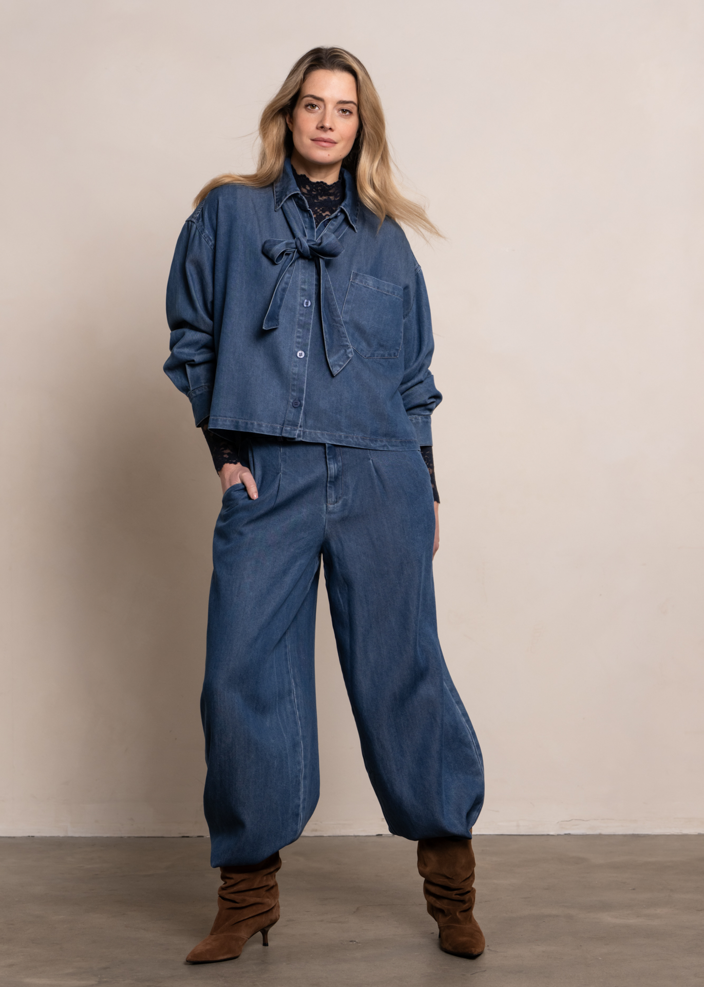 Rehana Blouse - Blue Indigo