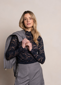 Jeanne Kanten Top - Blue Navy
