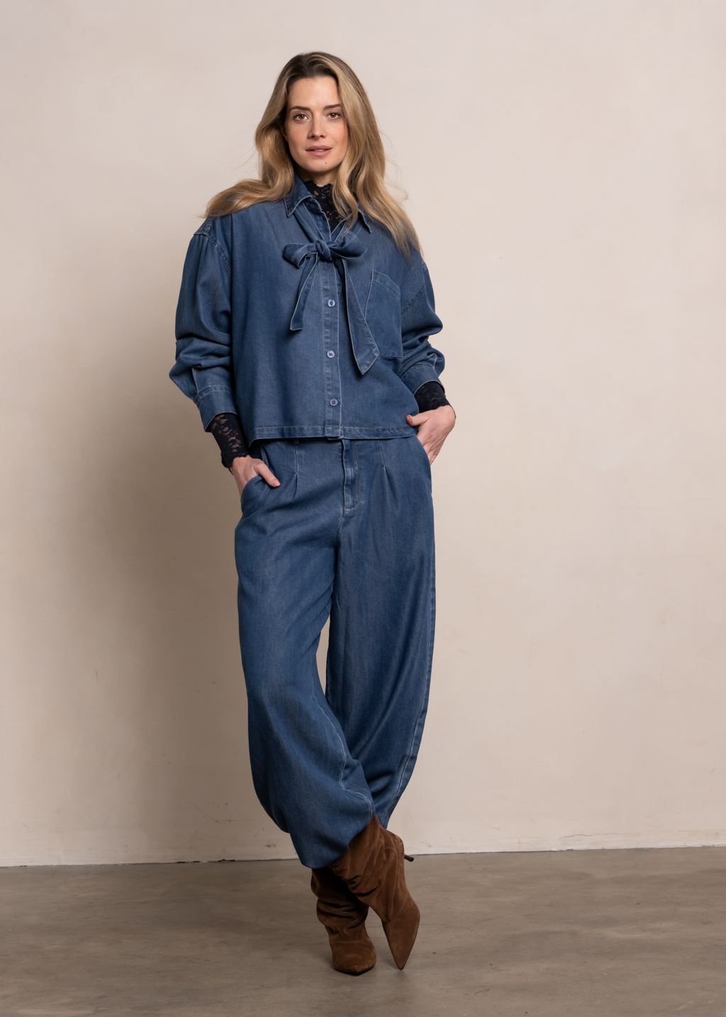 Rehana Blouse - Blue Indigo