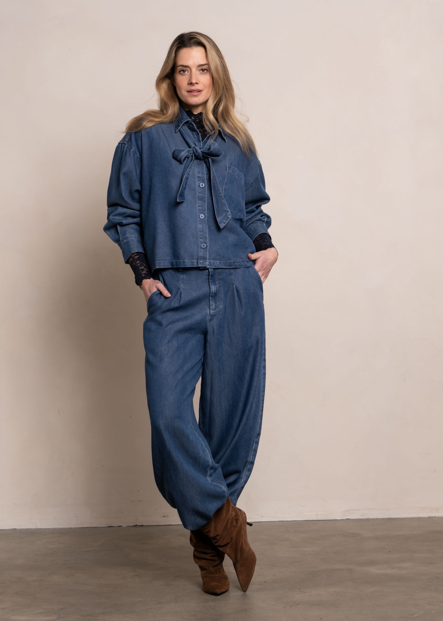 Rehana Blouse - Blue Indigo