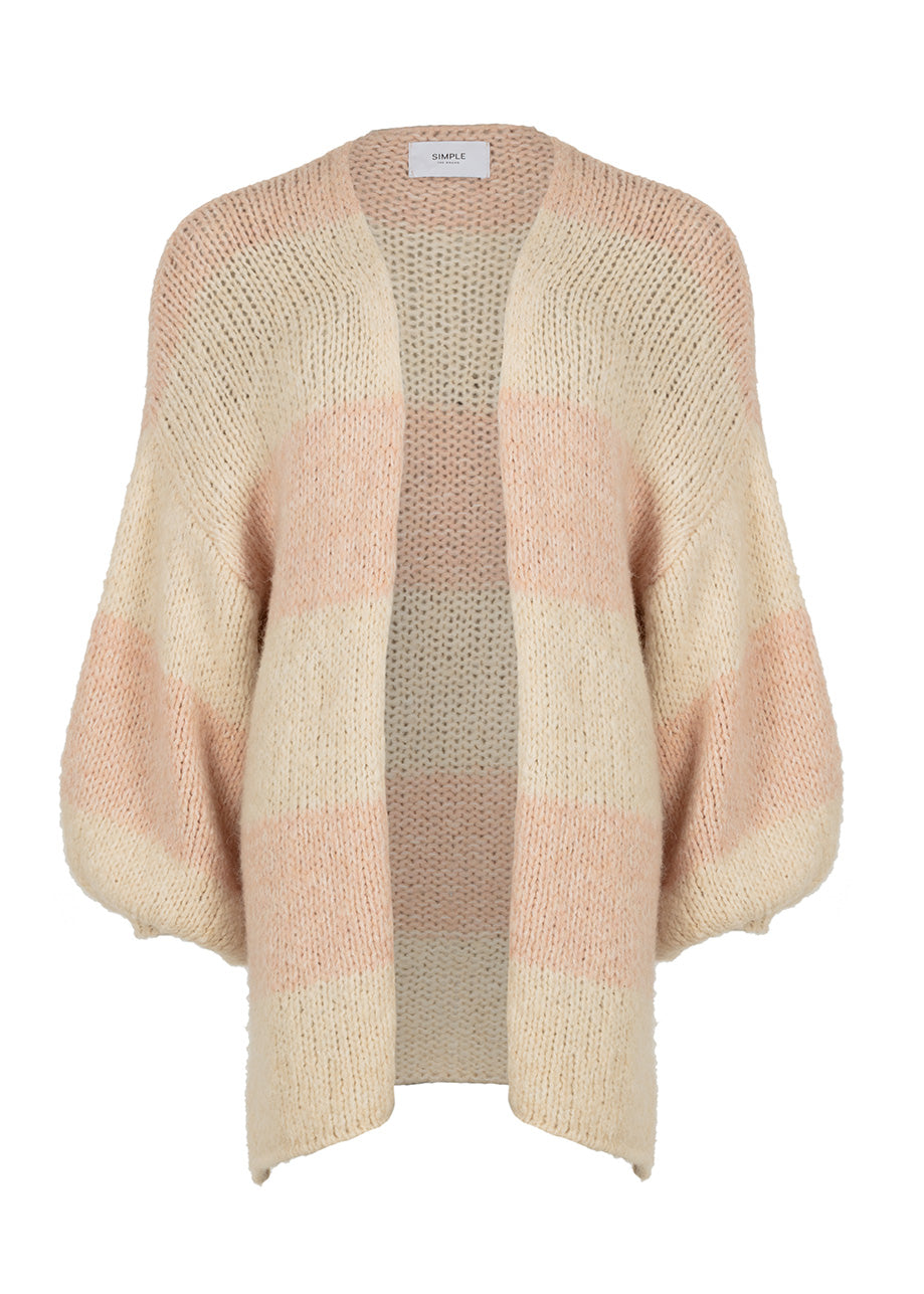 Bada Cardigan Warm White Stripe