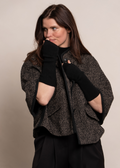 Betty Cape - Cacao Herringbone