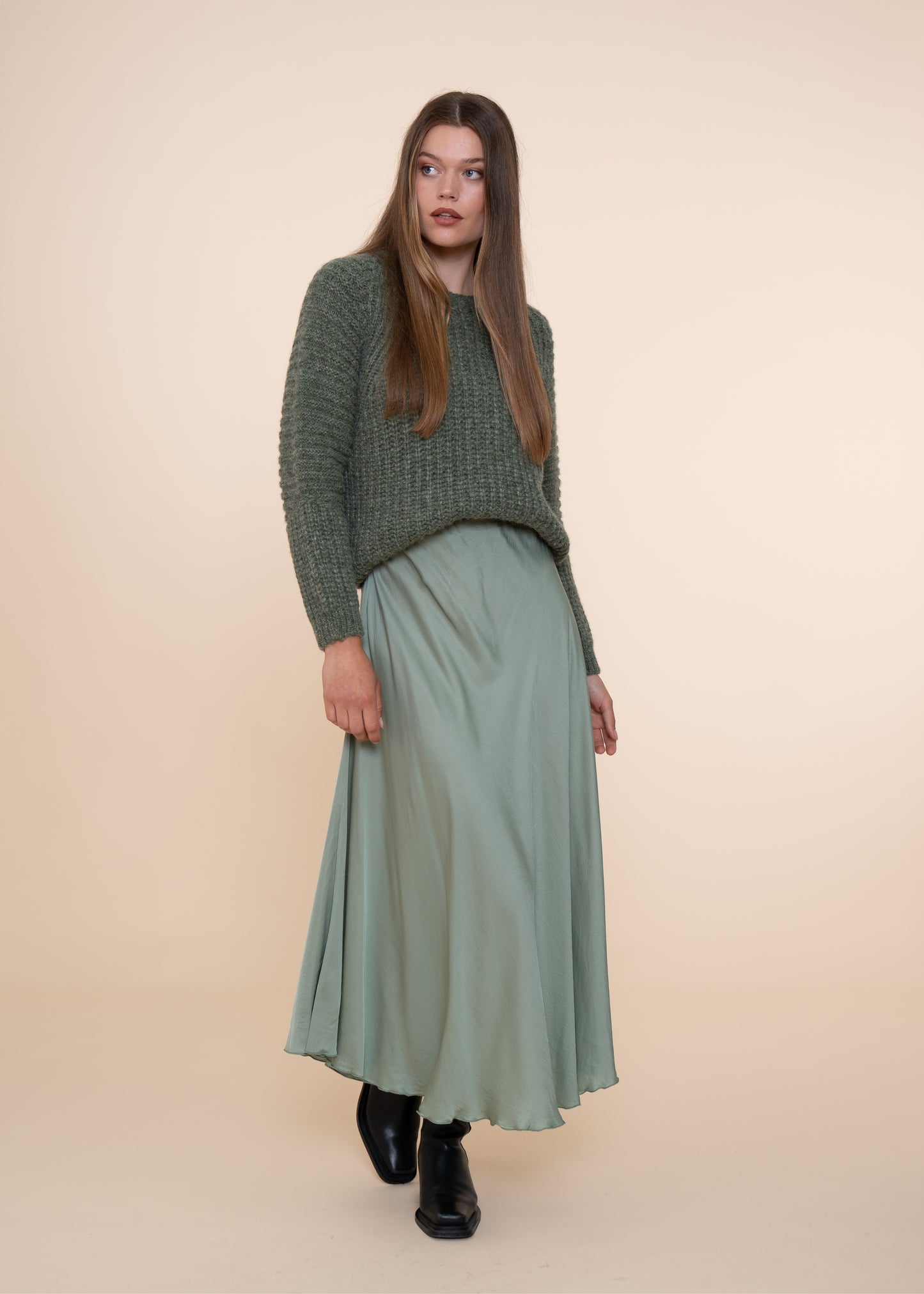 Flach Skirt Stone Green