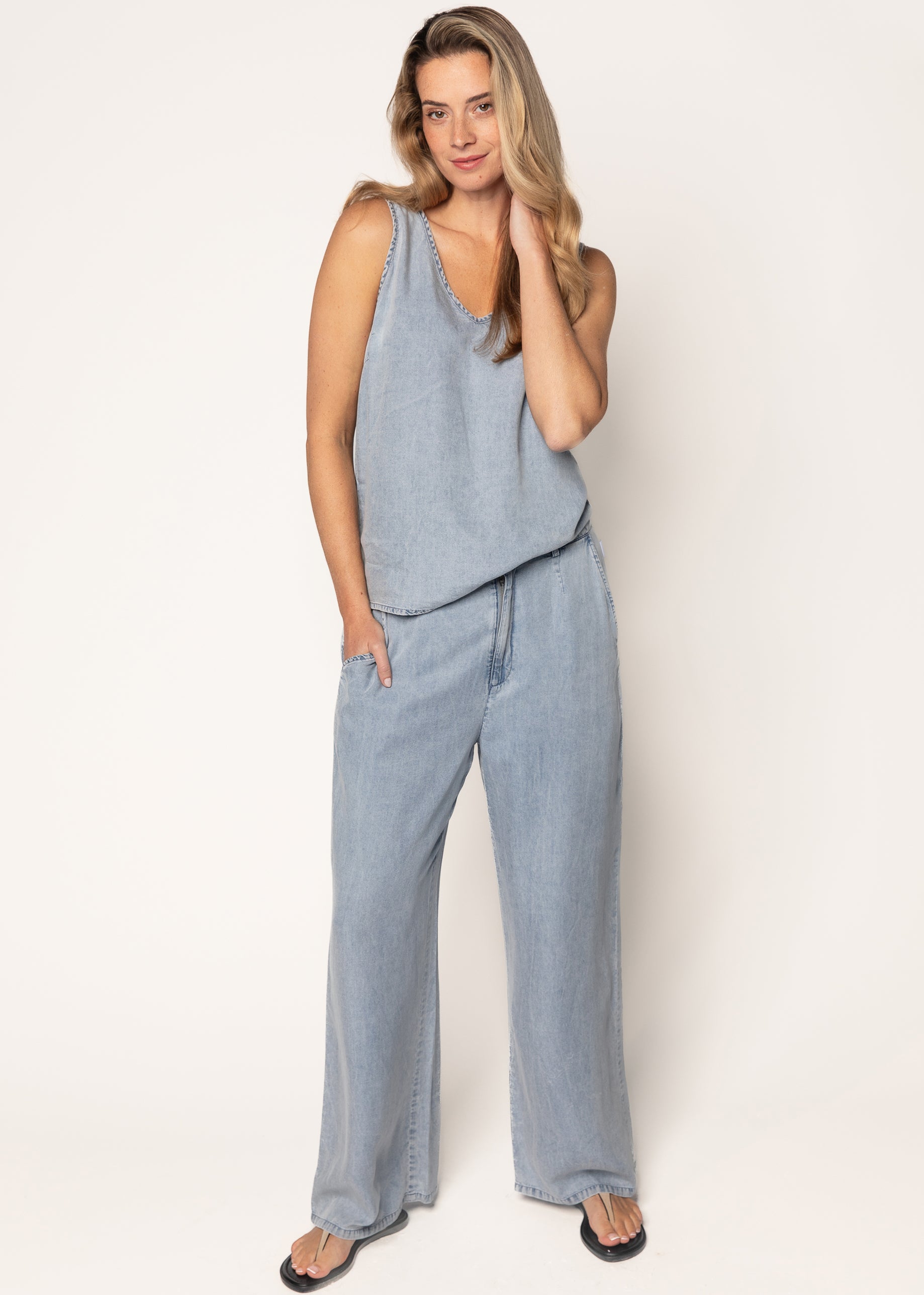 Ravenna Pants Faded Light Blue