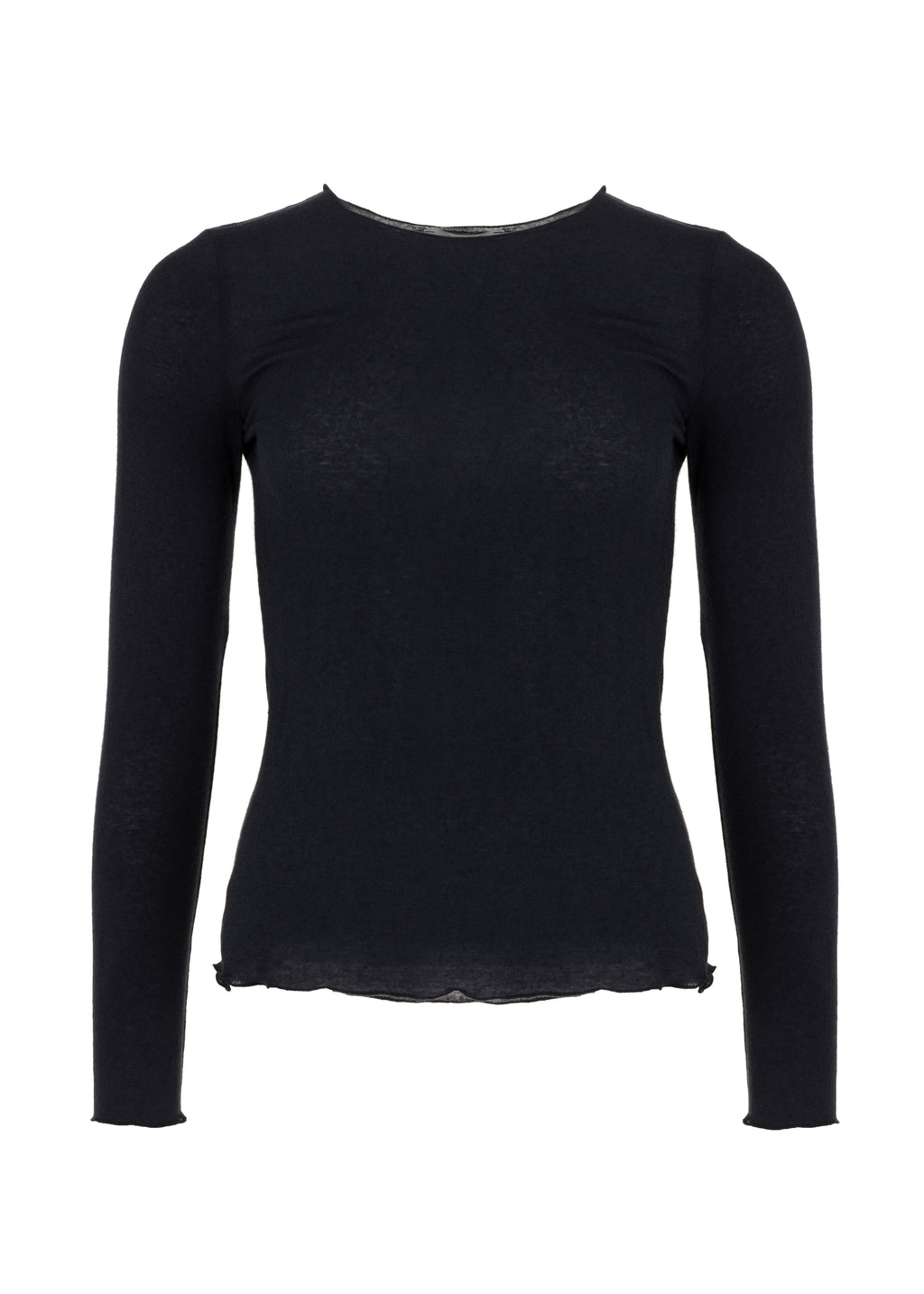 Davia Kasjmier Longsleeve - Blauwzwart