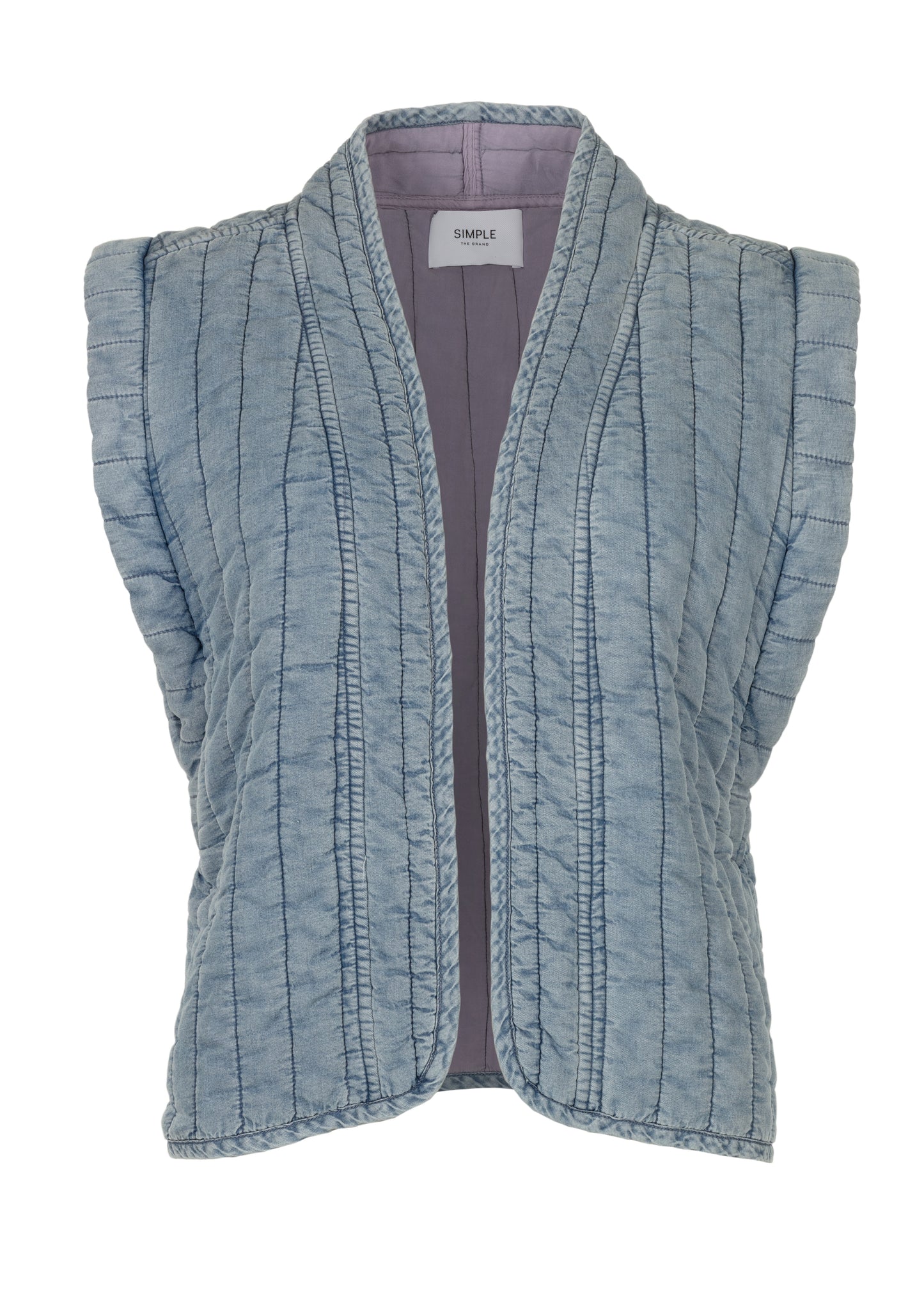 Dempi Gilet Denim Blauw