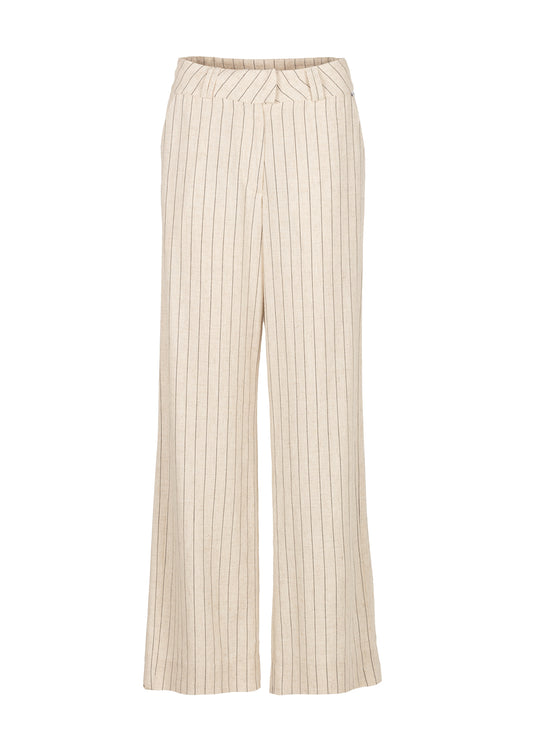 Faroh Pants Natural Pinstripe