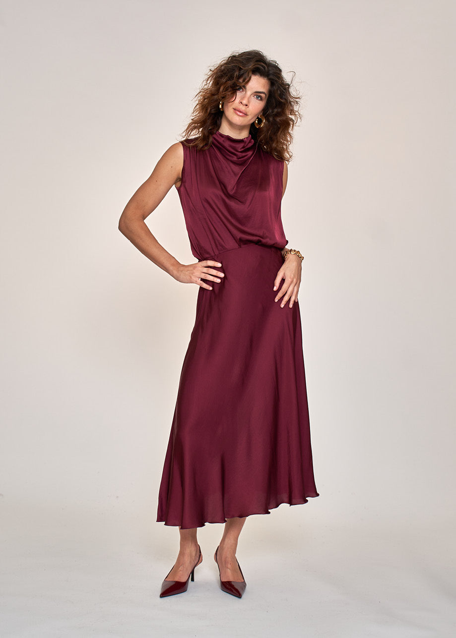 Flach Skirt Burgundy