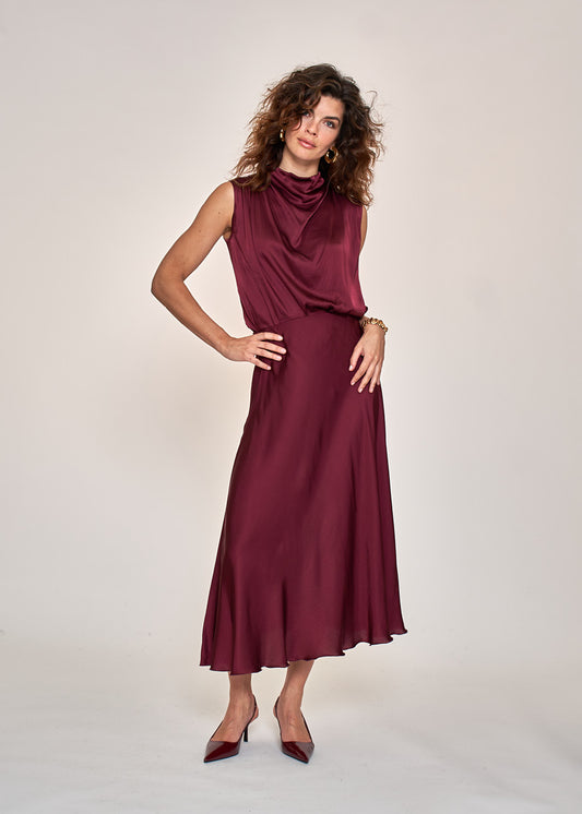 Flach Skirt Burgundy