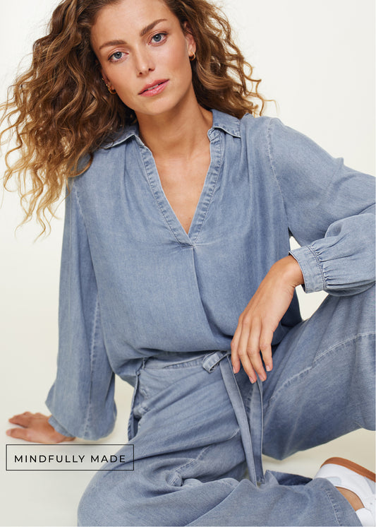 Dubi Blouse Sun Faded Blue