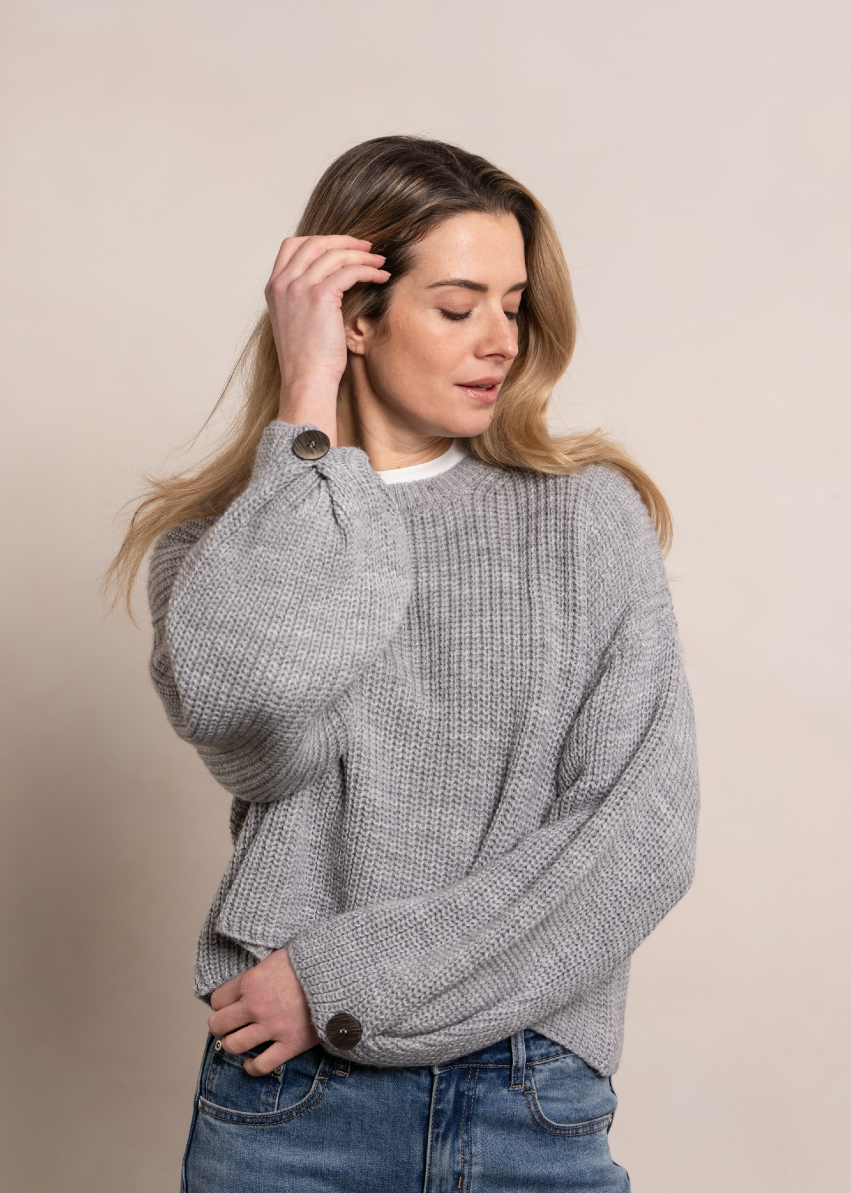 Freda Knit - Light Grey Melange