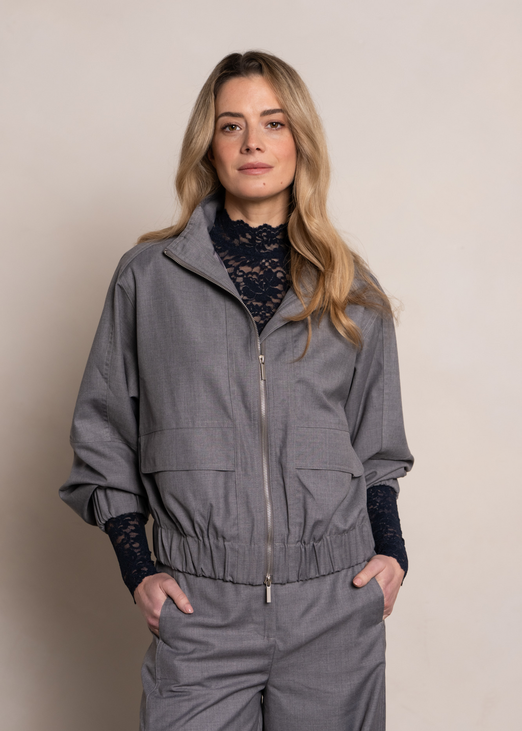 Jeanne Kanten Top - Blue Navy