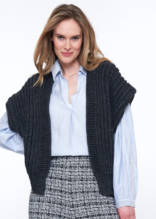 Leonarda Cardigan Anthracite Mel