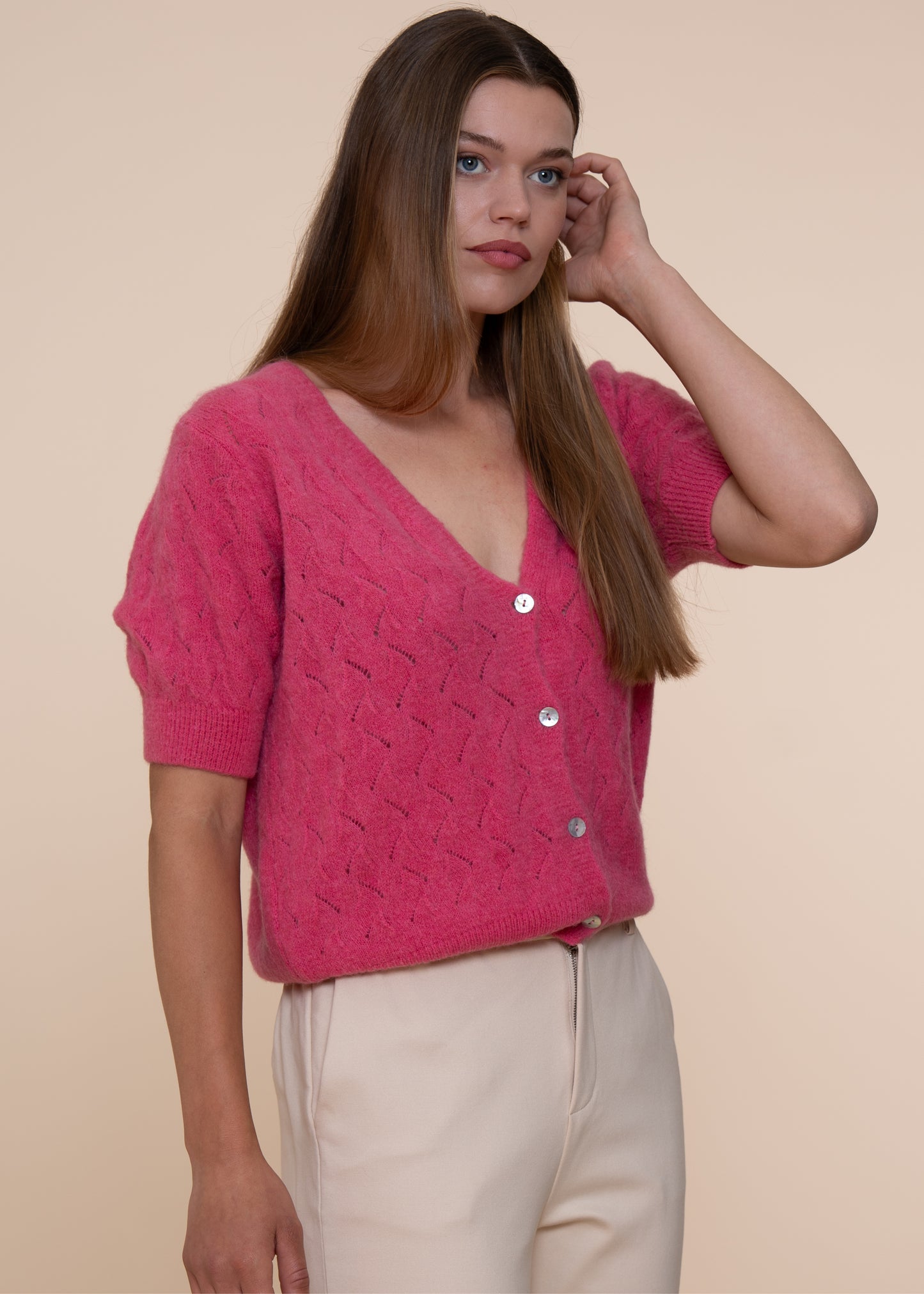 Lampa Cardigan Vivid Rose