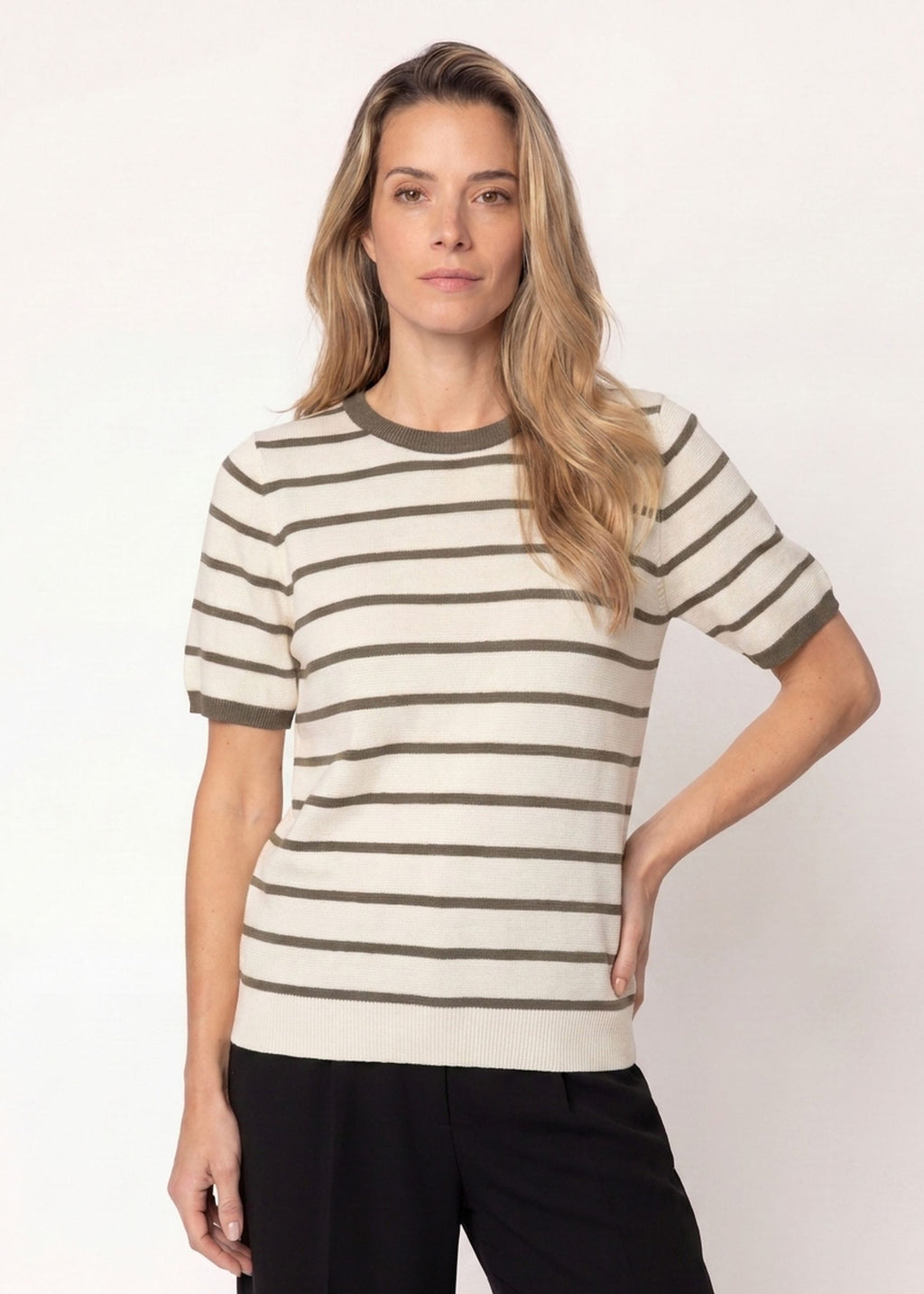 Lenka SS Top Ecru White