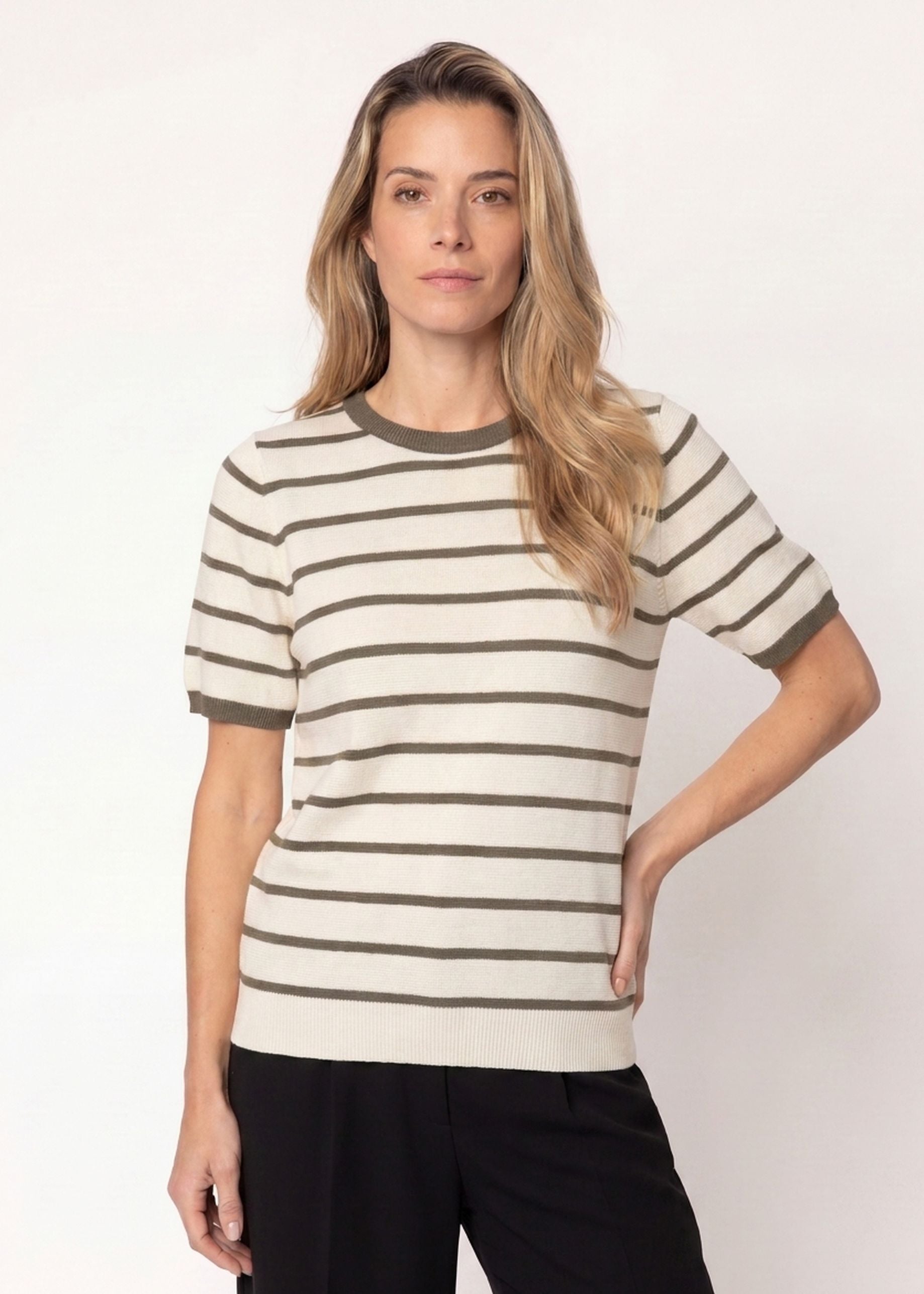 Lenka SS Top Ecru White