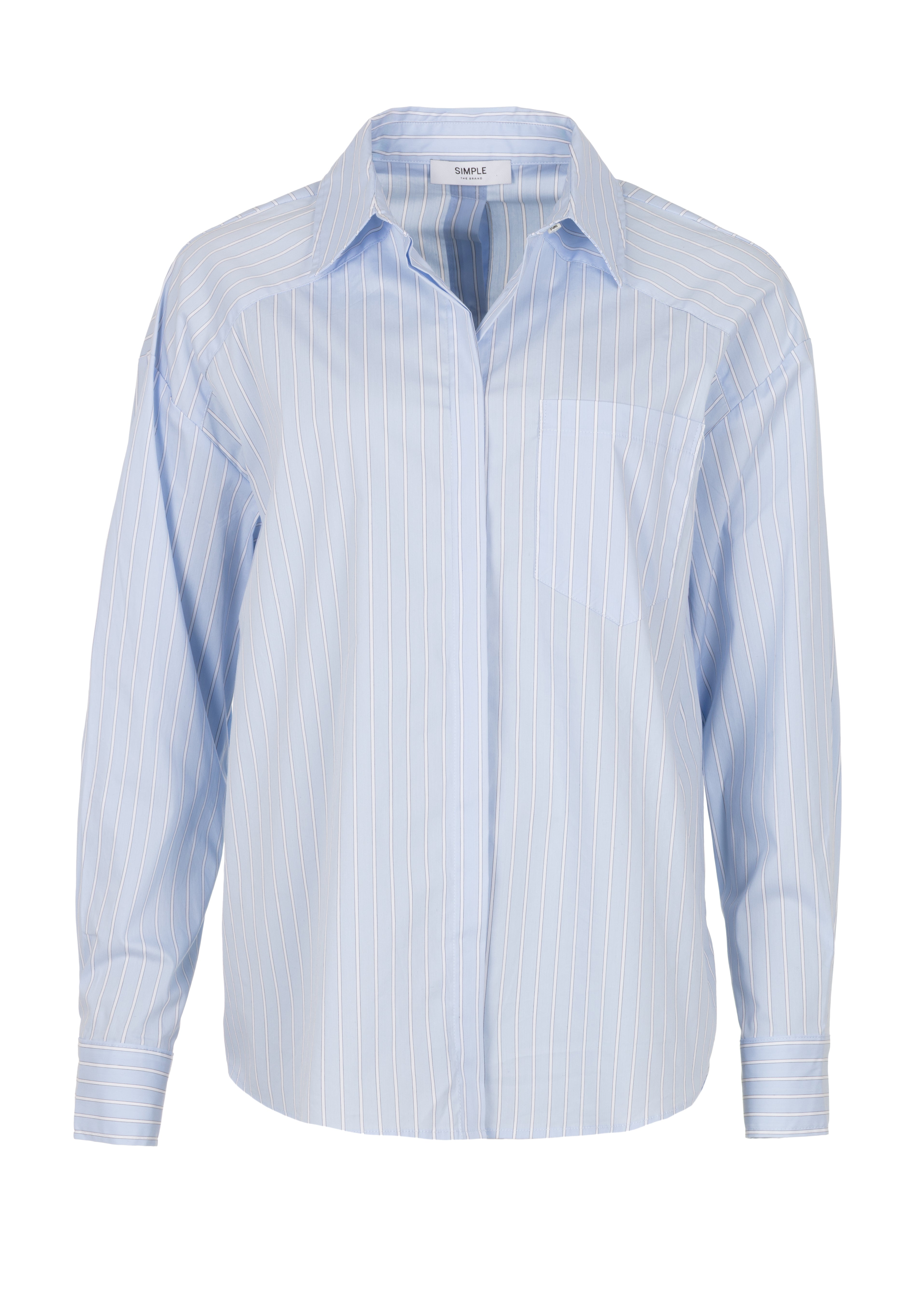 Lilly Blouse Ice Blue Stripe