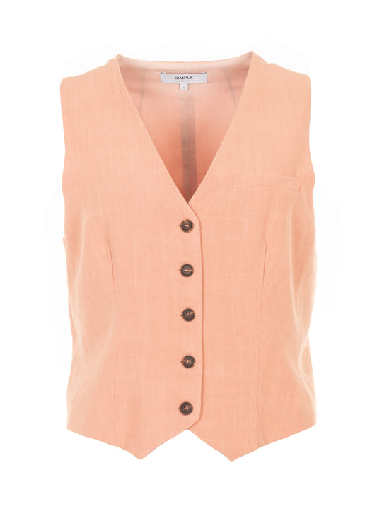 Madrid Gilet Peach Beige