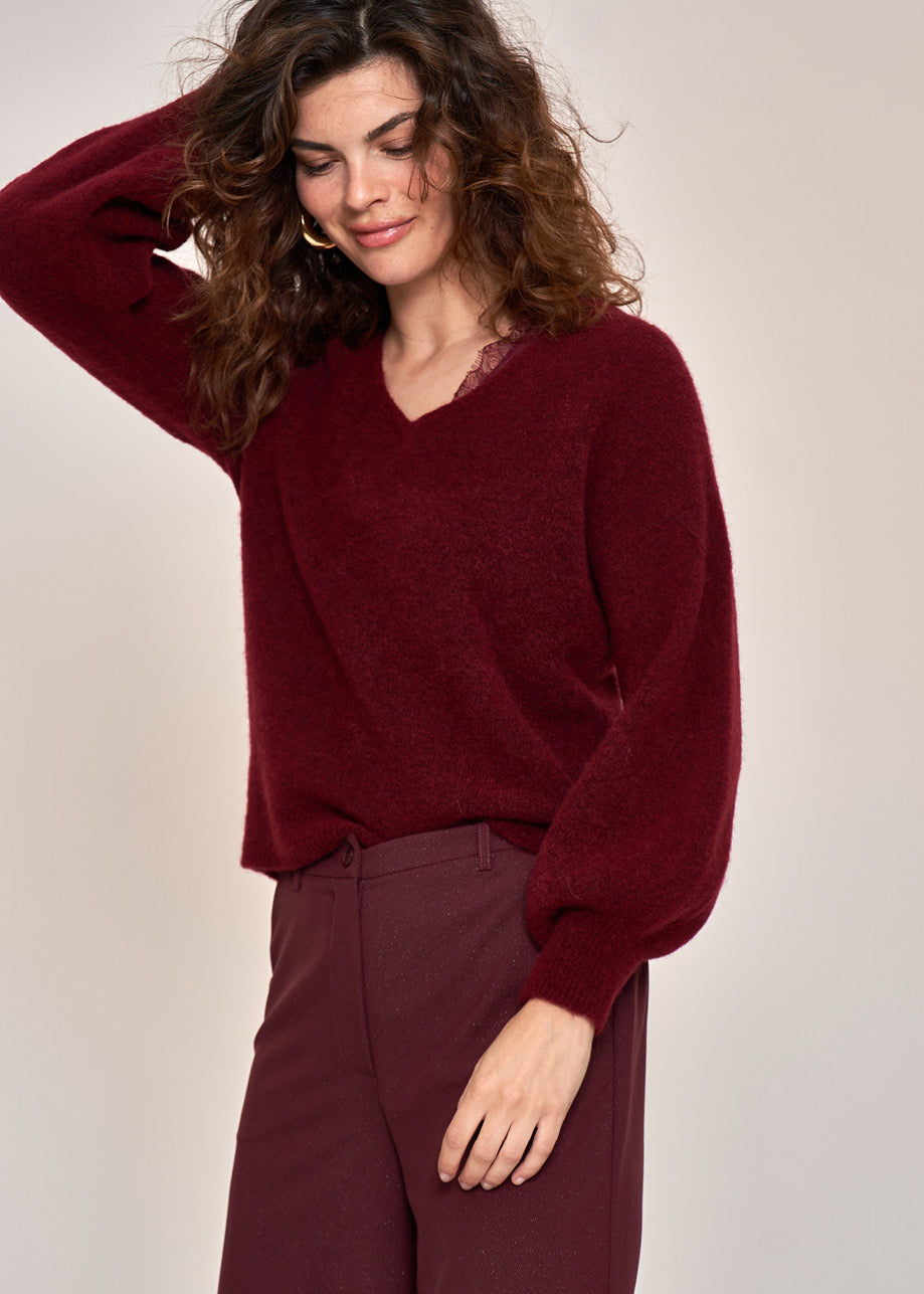 Deux Sweater Burgundy