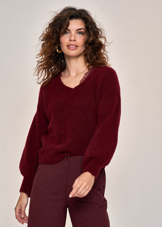 Deux Sweater Burgundy