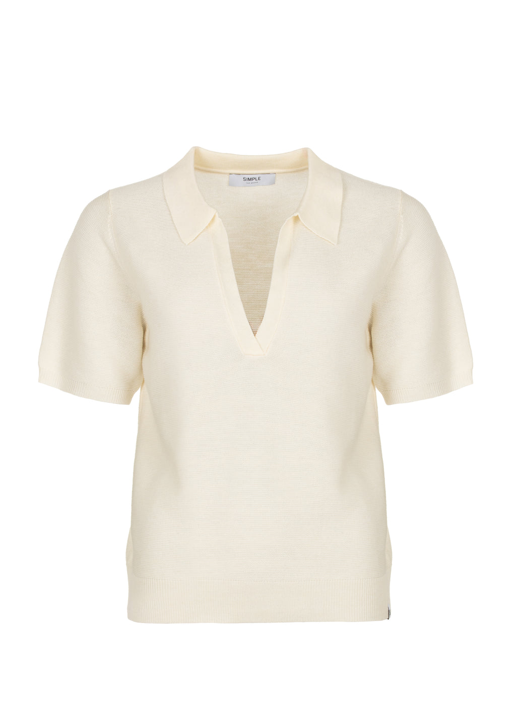 Polka SS Top Ecru White