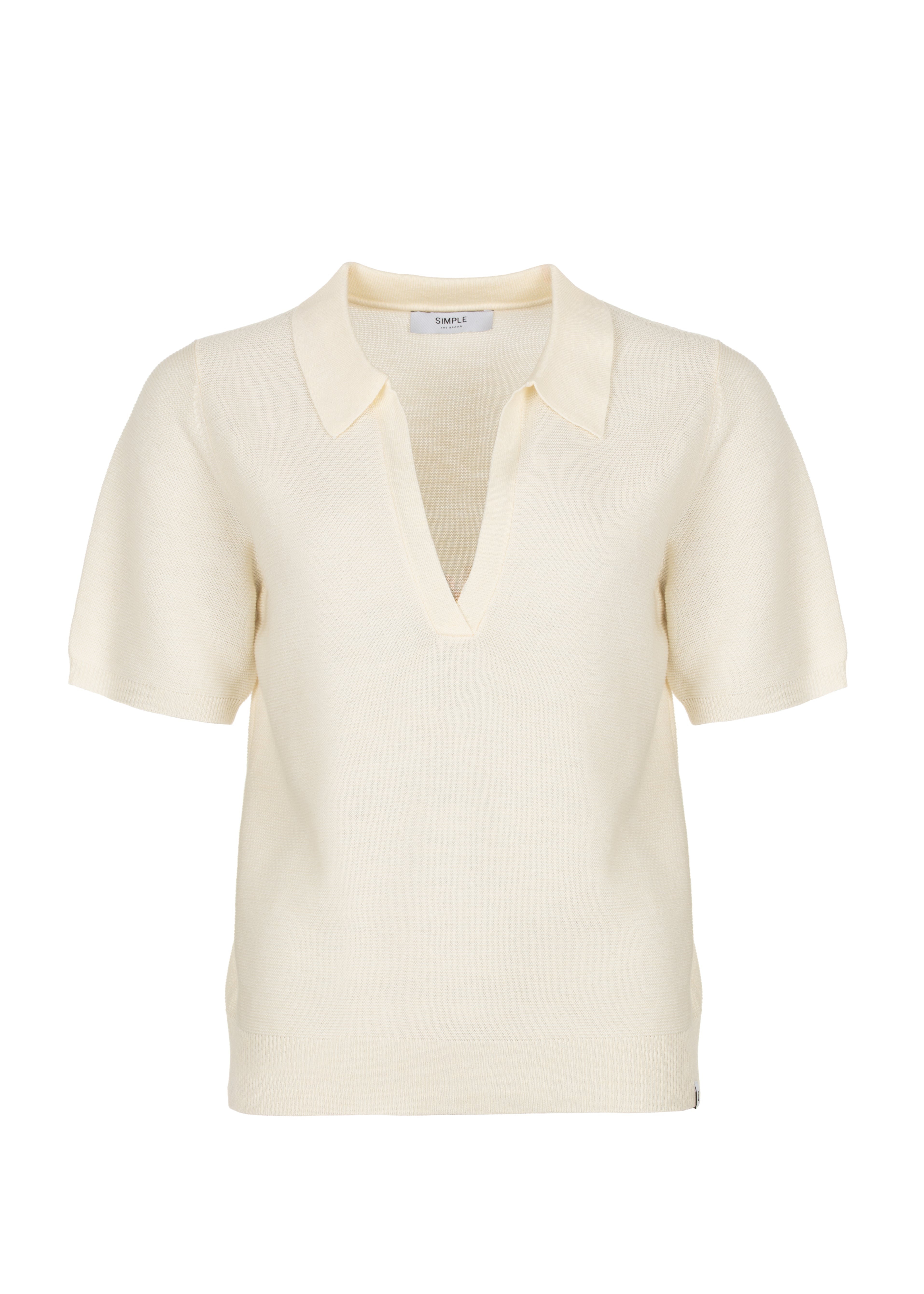 Polka SS Top Ecru White