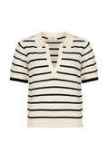 Polka SS Top Ecru White Black