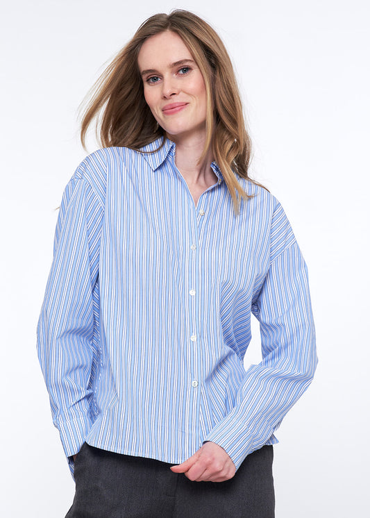 Bella Blouse Sky Blue Stripe