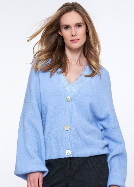 Dix Cardigan Sky Blue Mel