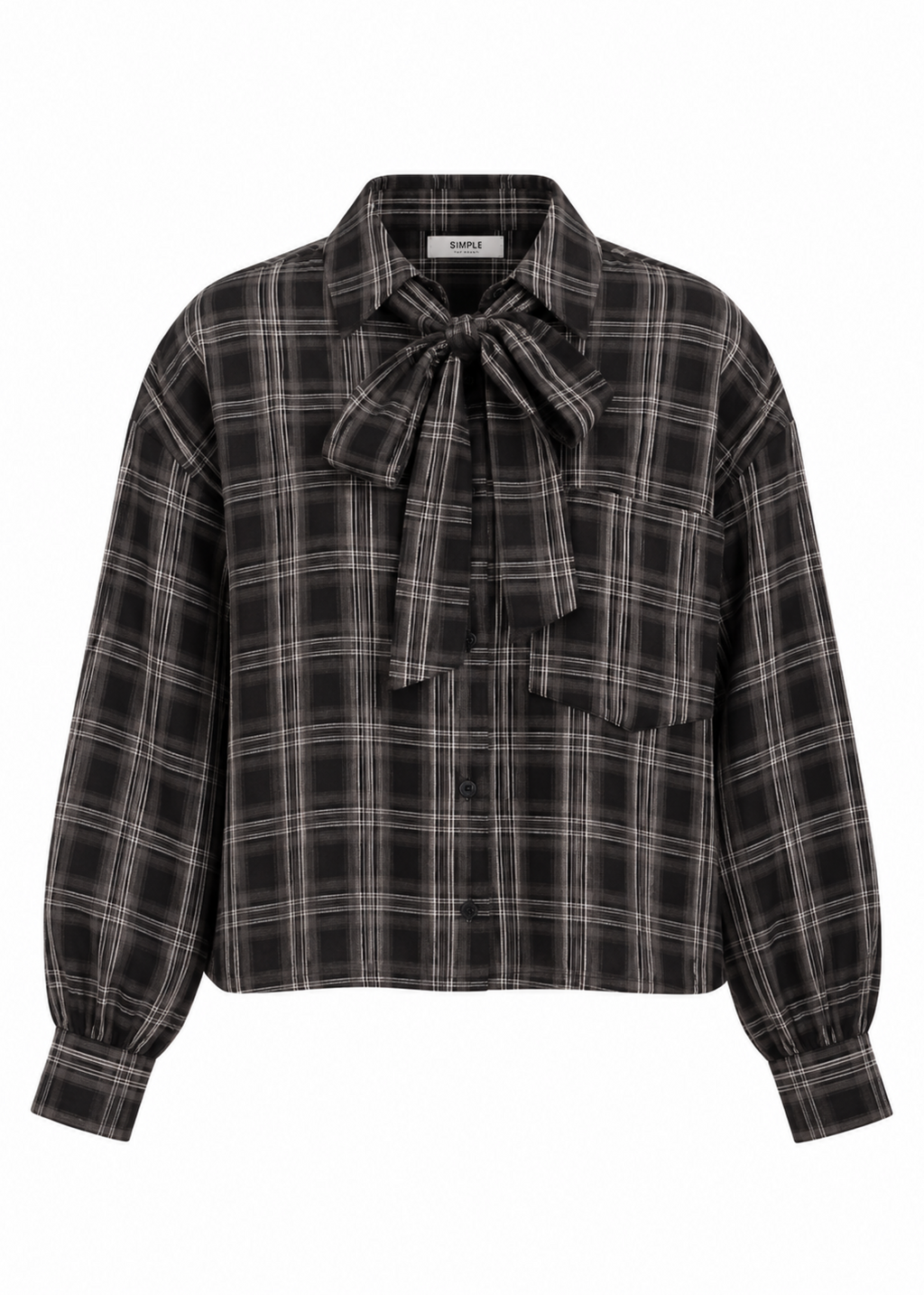Rehana Blouse - Black Check