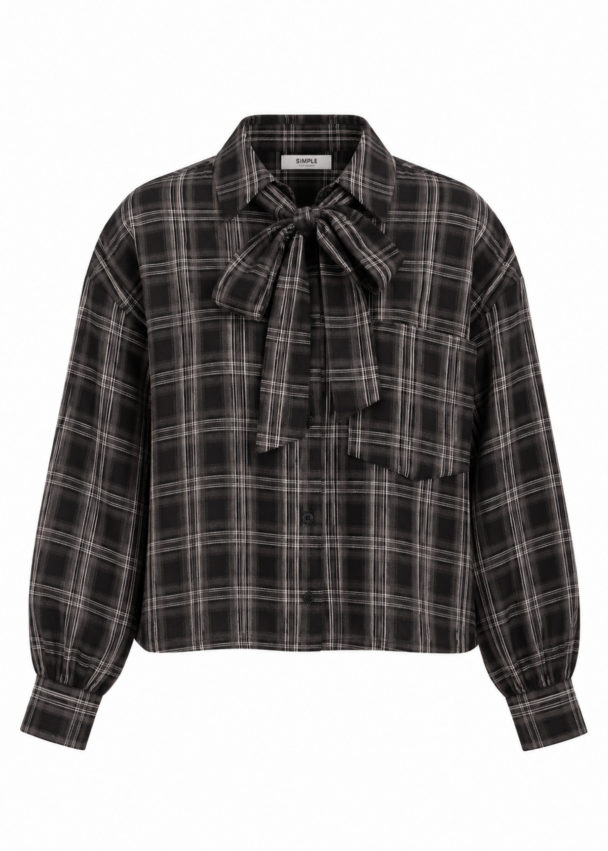 Rehana Blouse - Black Check
