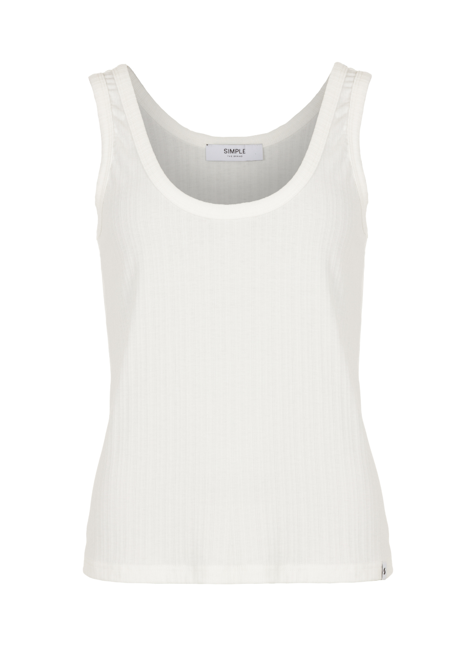 Ribby Tanktop Ecru White