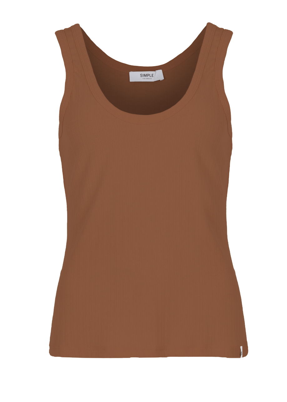 Ribby Tanktop Lt Mocca