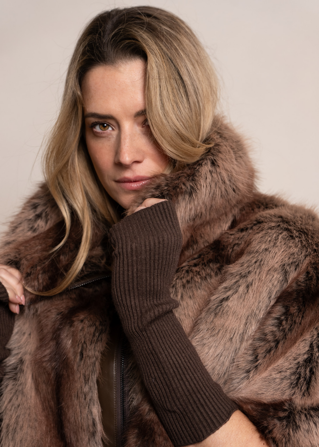 Romie Faux Fur - Cacao
