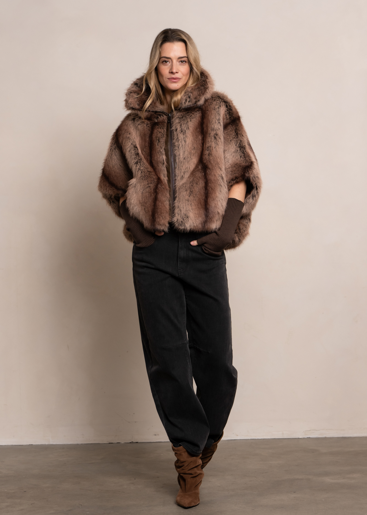Romie Faux Fur - Cacao