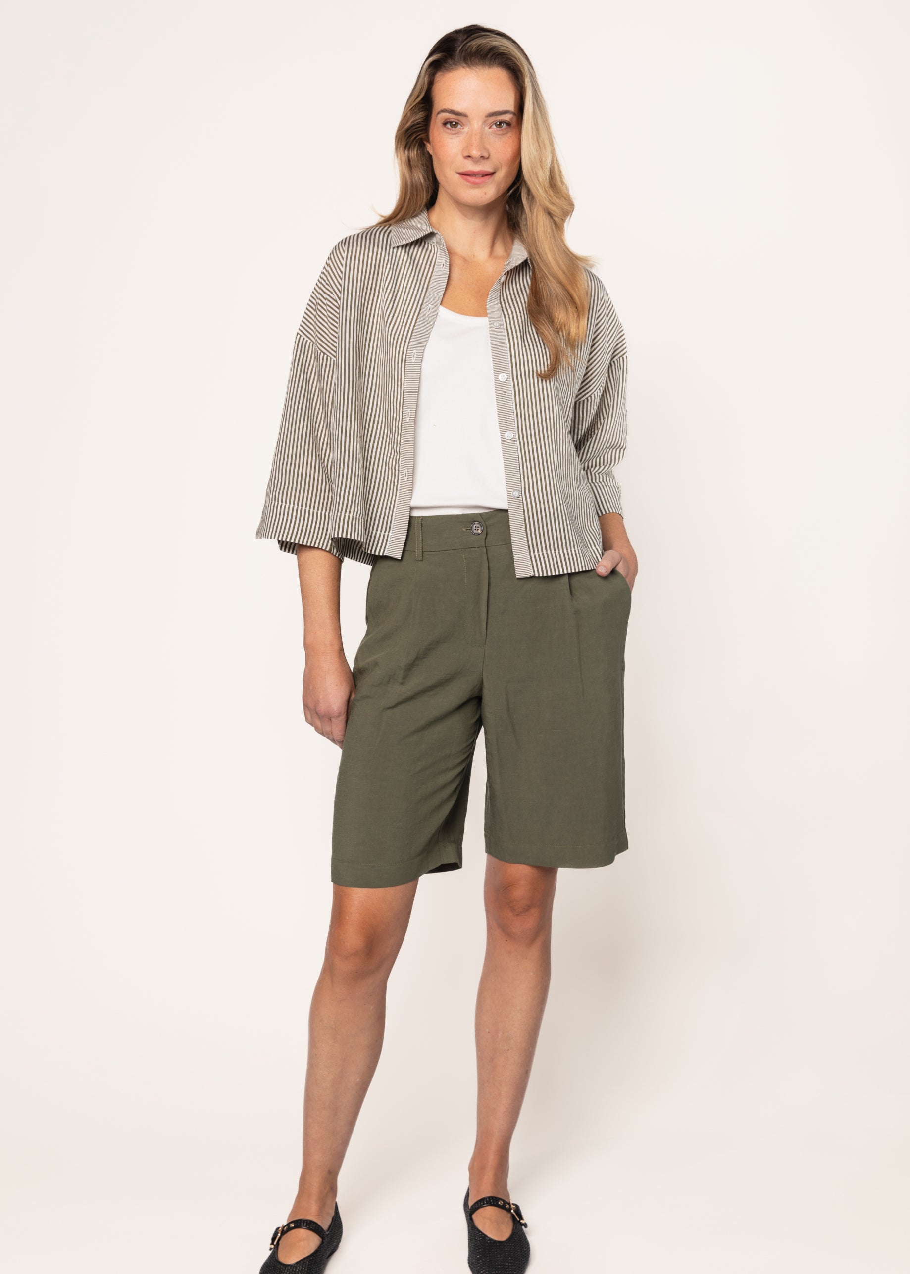 Salita Blouse Egret Olivine