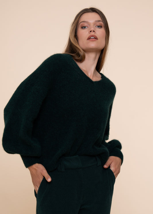 Deux Sweater Deep Emerald