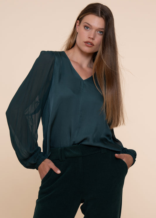 Misty Blouse Deep Emerald