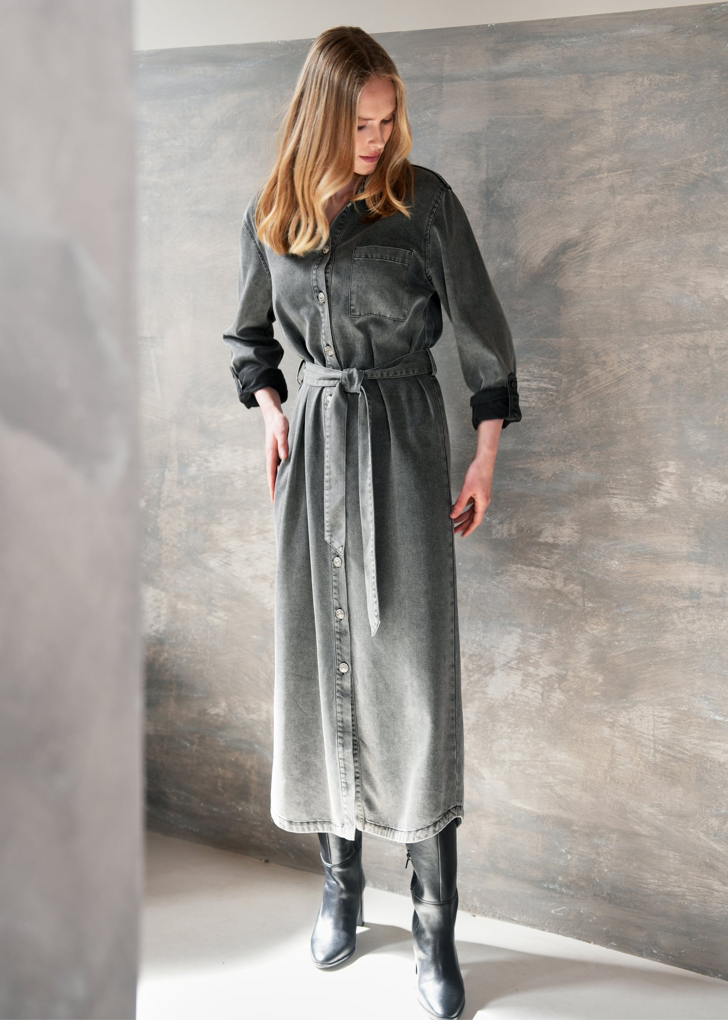 Dina Dress Washed Black
