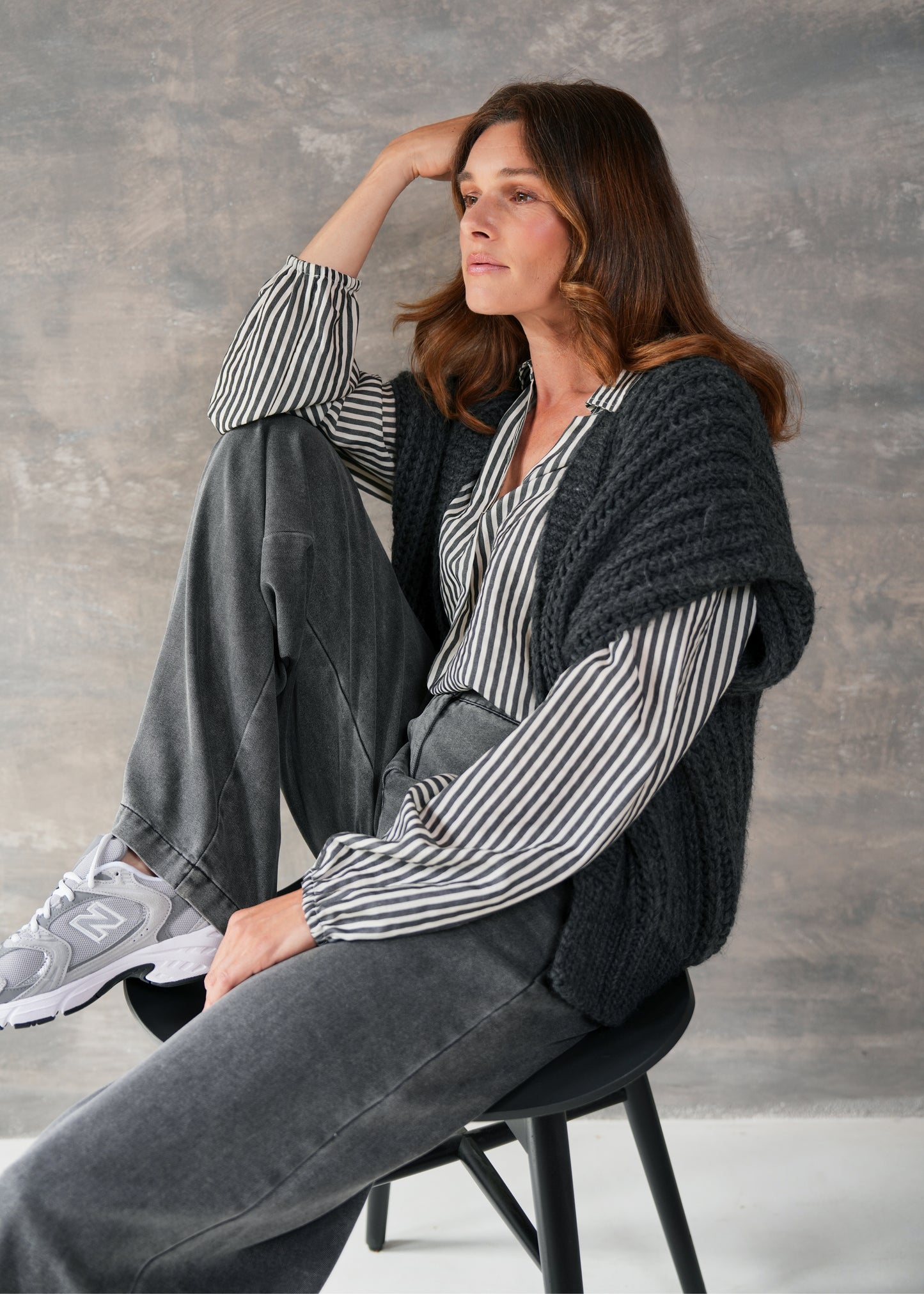Leonarda Cardigan Anthracite Mel