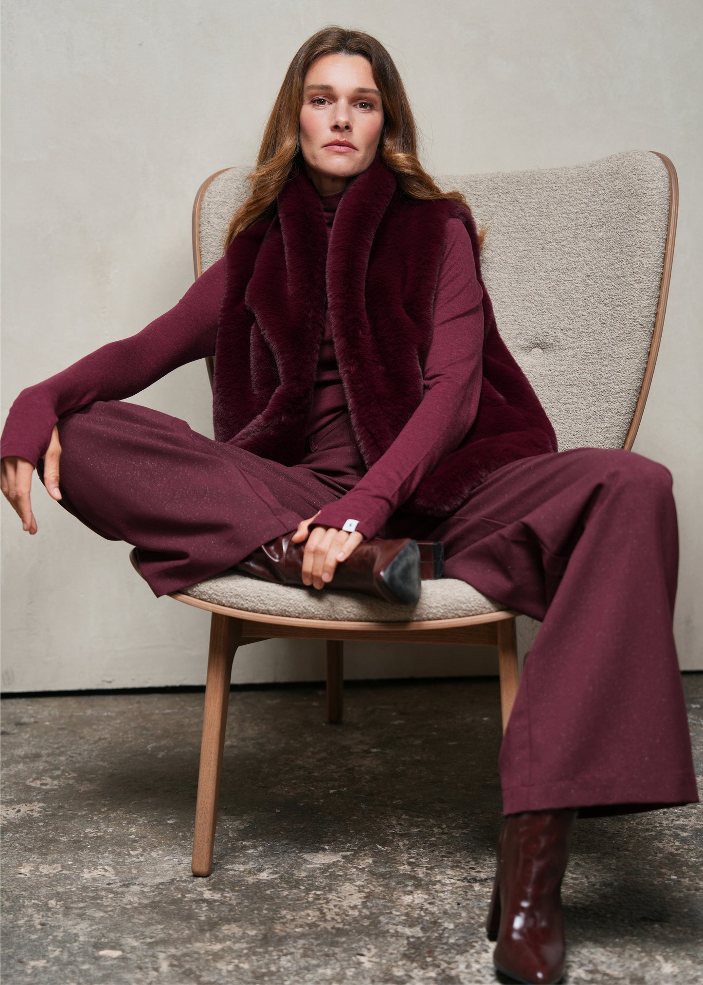 Zanesse Gilet Burgundy