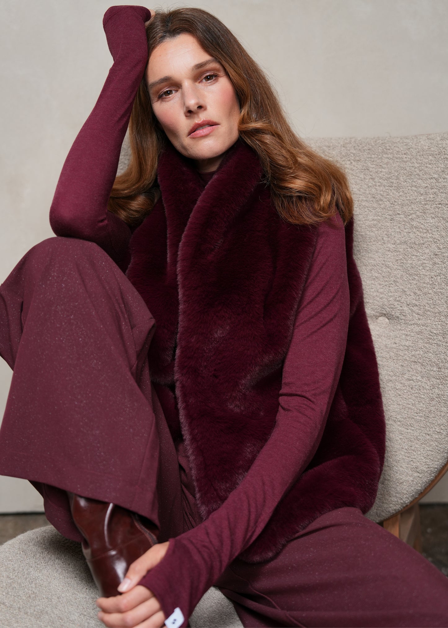 Zanesse Gilet Burgundy