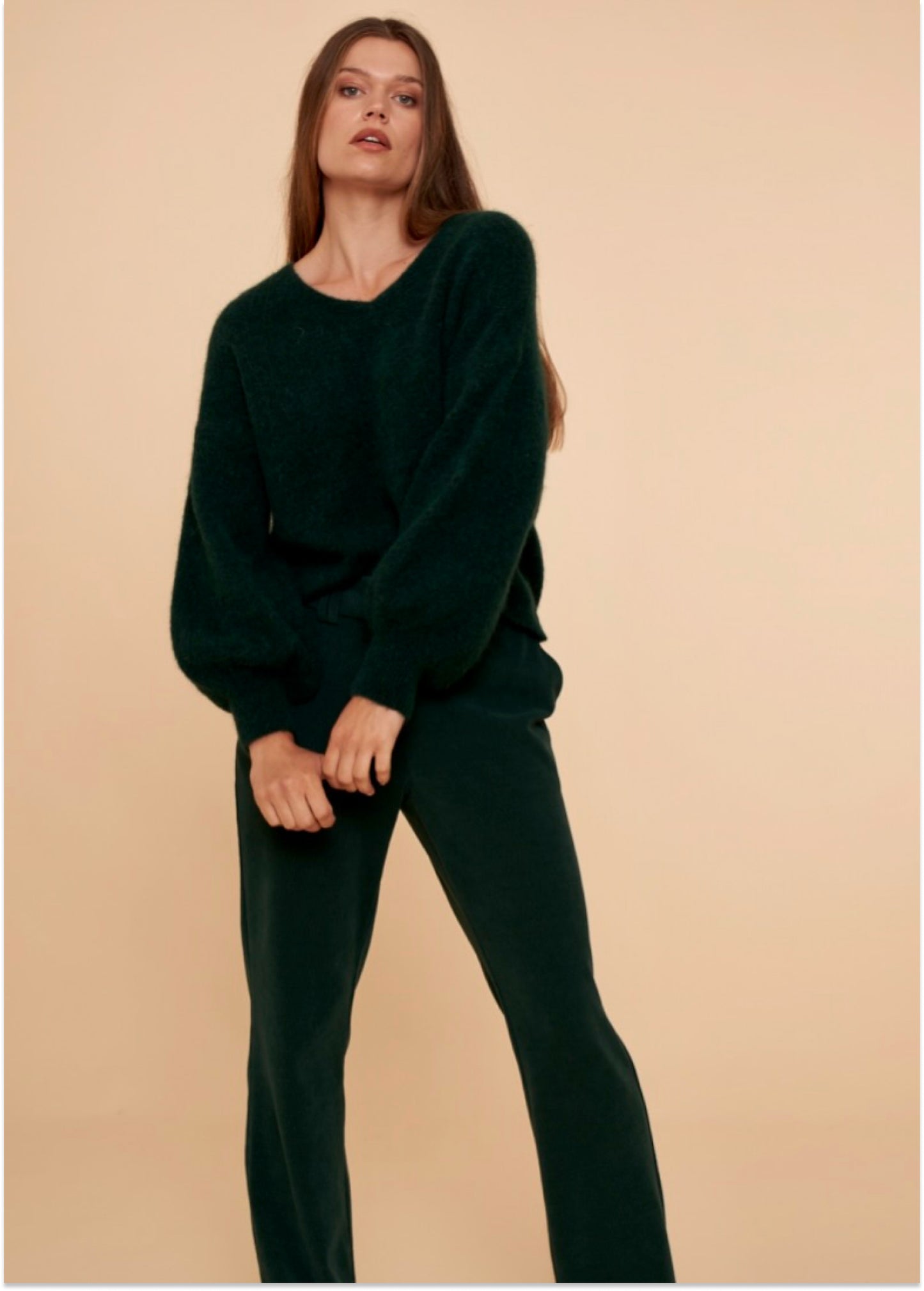 Deux Sweater Deep Emerald